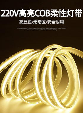 220v高亮COB高压灯带户外防水