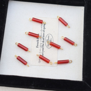 天然7a红玛瑙管珠散珠九针扭扣小滴溜diy手链项链挂件饰品配件