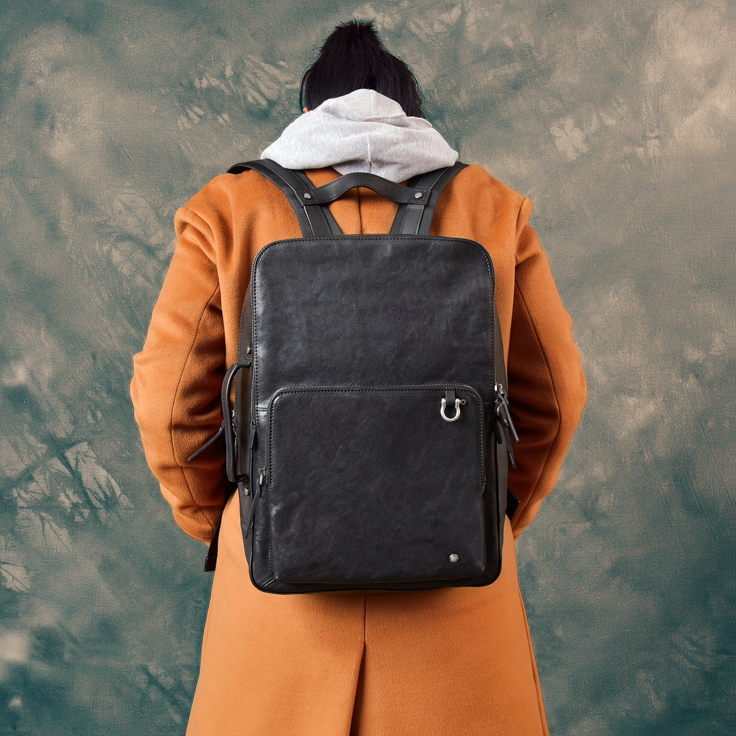 二十四街复古植鞣皮百搭商务背包