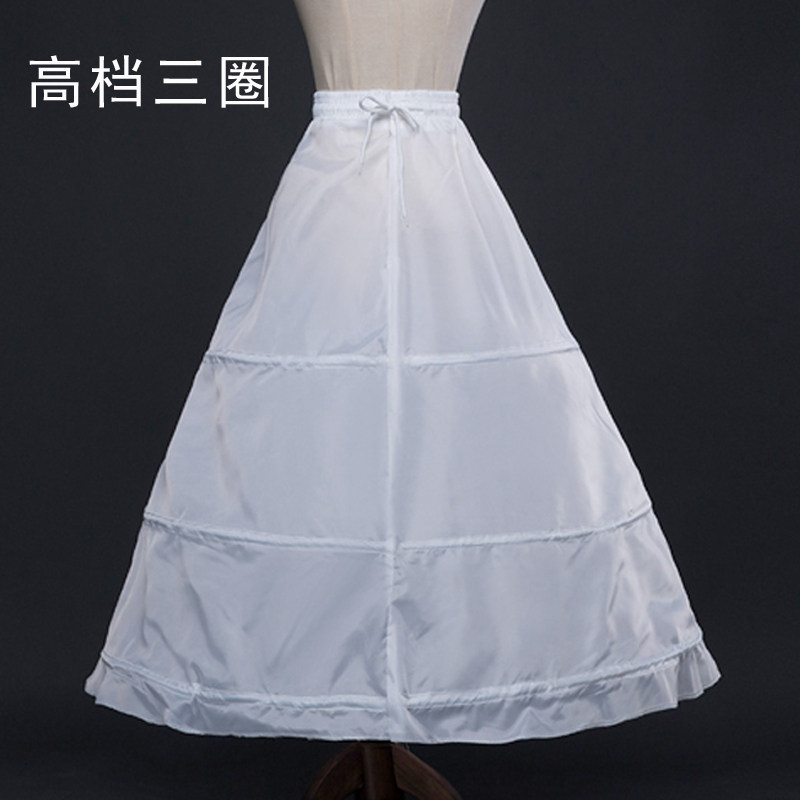 新款松紧腰配饰有骨三圈包邮礼服图片