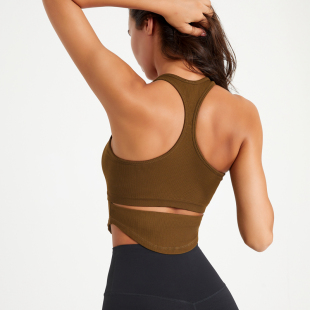 跑步防震瑜伽定型运动内衣聚拢健身文胸训练上衣镂空美背健身背心