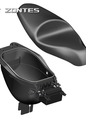 ZT150D升仕踏板摩托车后坐垫座椅坐桶马达电池盒后置物箱配件总成