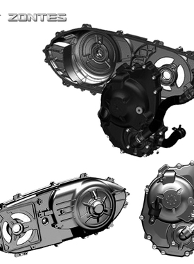 升仕踏板ZT350E D M3摩托车发动机曲轴箱体左盖右盖水泵盖外壳配