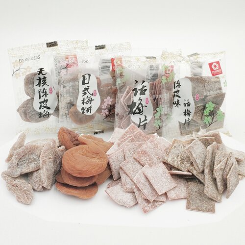 西湖梅园话梅片无核陈皮梅饼500g