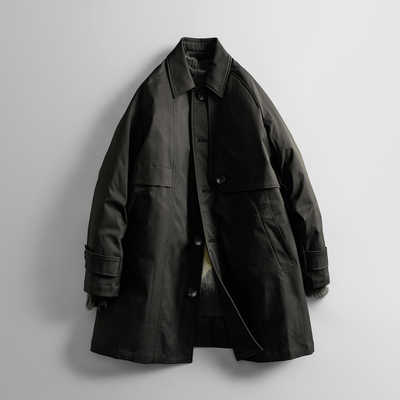 通勤中长款羽绒服翻领英伦