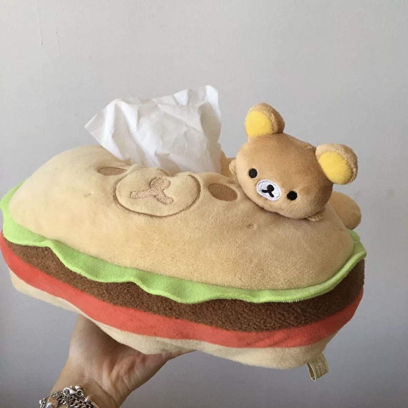 rilakkuma 轻松熊 汉堡包 纸巾套 纸巾盒