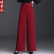 2025新款 阔腿裤 高腰休闲直筒裤 春秋冬季 中年妈妈跳舞裤 隐形侧拉链