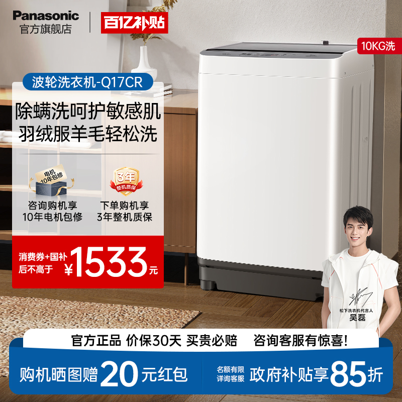 松下羽绒服洗10kg家用波轮Q17CR