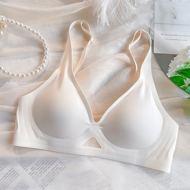 无痕内衣女士夏季薄款小胸聚拢防下垂运动背心式无钢圈文胸罩夏天