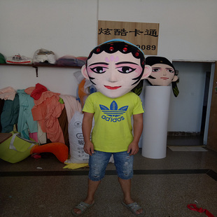 厂家直销曲艺人偶服来图定制卡通行走头套表演服装装扮玩偶服饰