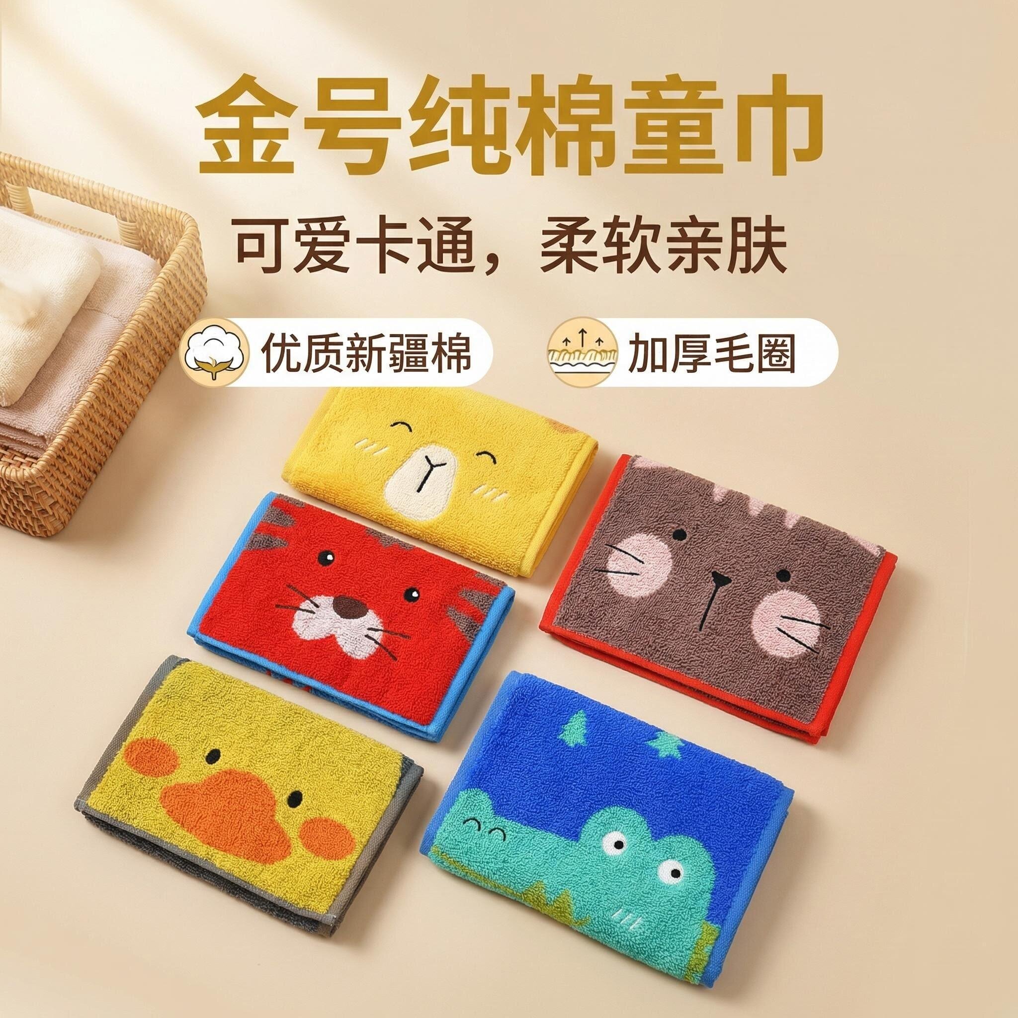 金号A类新疆棉加厚吸水童巾