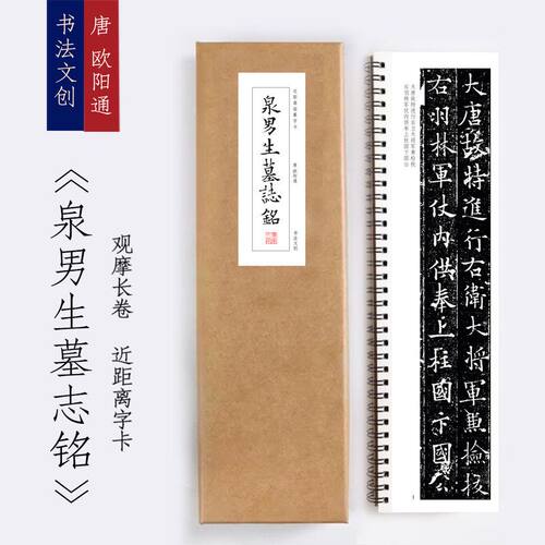 唐欧阳通泉男生墓志近距离临摹练字装饰画书法描红字帖练字卡文创
