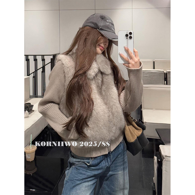 小红书博主推荐！毛毛拼接上衣