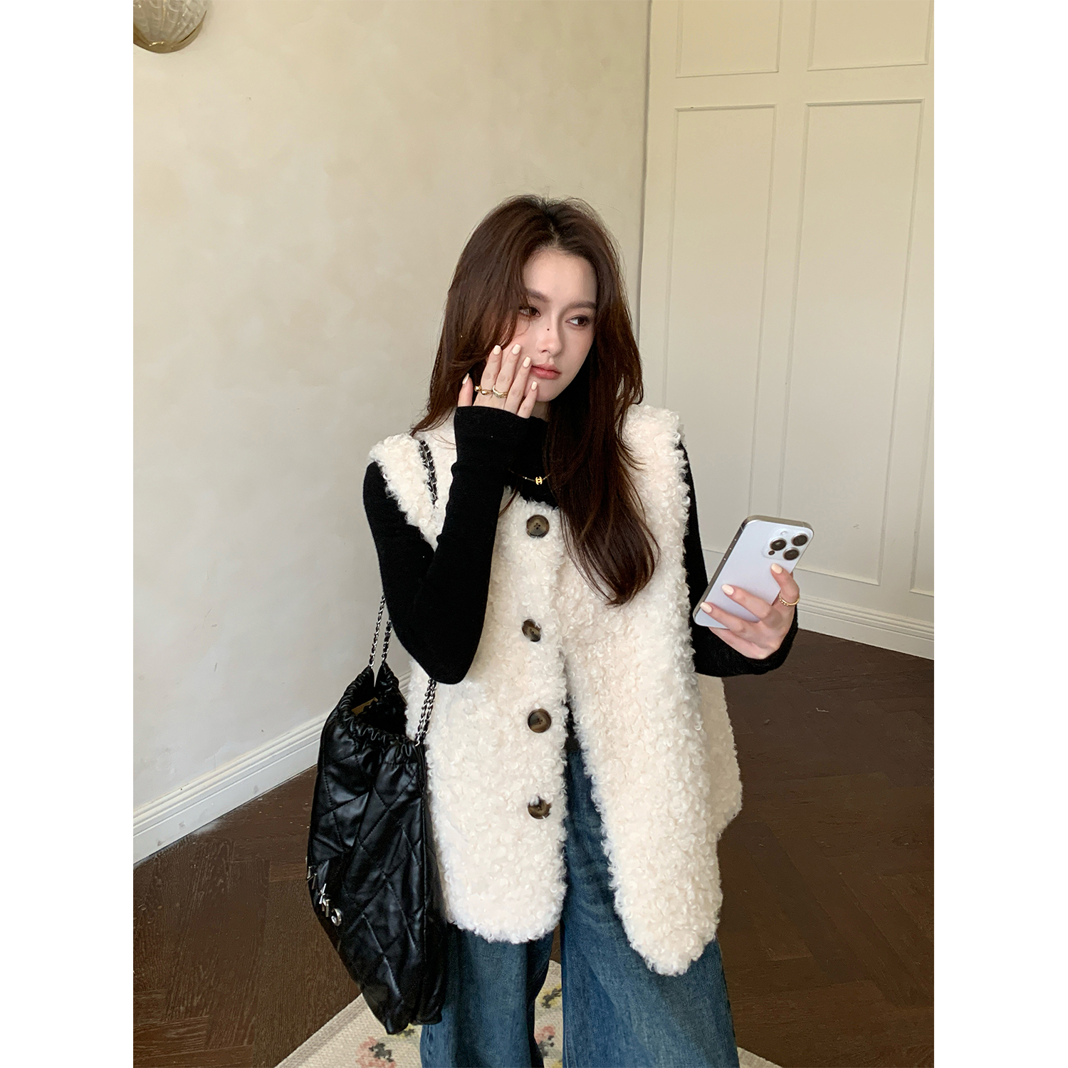 小红书博主推荐！韩系毛毛马甲