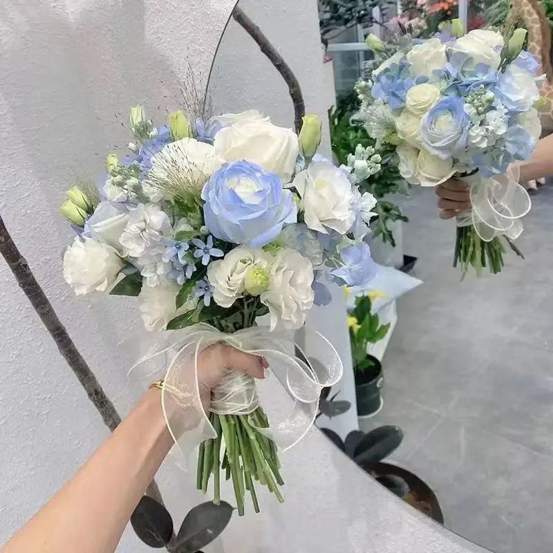 超仙~~领证仿真花婚礼手捧花新娘手捧结婚出片拍照道具韩式手捧花