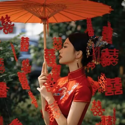 其他家道具伞迎亲结婚晨拍