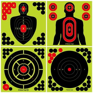 射击靶纸贴纸击中变色开花飞溅效果弹弓练习比赛目标纸不干胶