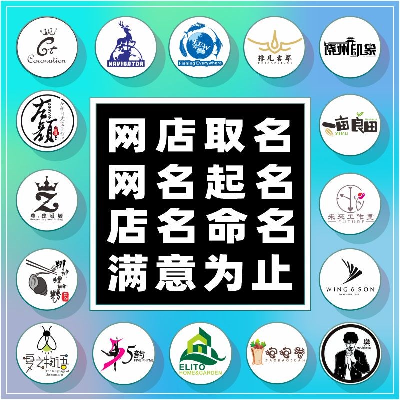 取名字起名公众号网店网名logo设计店铺店名louhou淘宝像名字微信