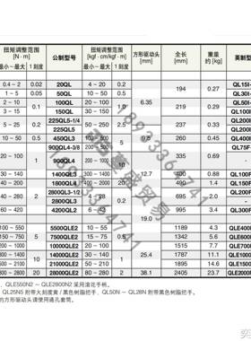 日本东日tohnichi棘轮扭矩扭力扳手QLE550N2 QLE750N2 QLE1000N2