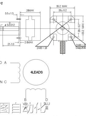 深圳雷赛35步进电机 35HS01/35CM015/35CM04二相4线步进马达议价