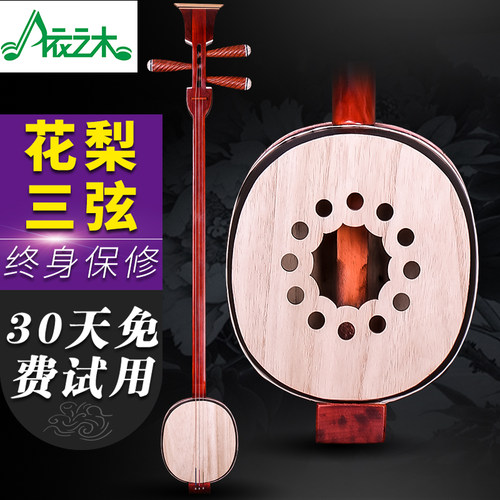 河南坠胡花梨木三弦乐器练习演奏用琴 花梨木材质 厂家直销赠配件