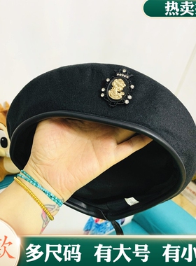 网红英皇徽章休闲风舞台表演帽