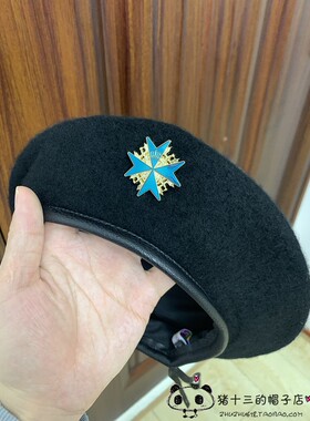 网红羊毛徽章时尚风大小号贝雷帽