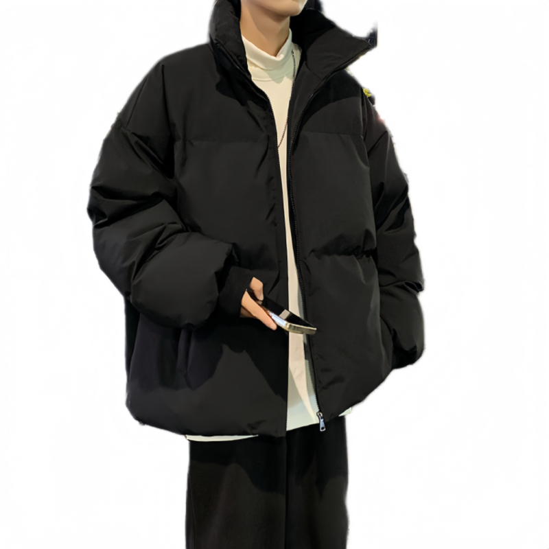 套手指立领休闲纯色棉服外套加厚男装宽松棉衣A106-1-3678-P75，男装棉衣，电商A106-1