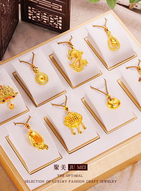 2025新款小红书抖音编绳项链沙金古法金新中式胖福金鱼孔雀吊坠