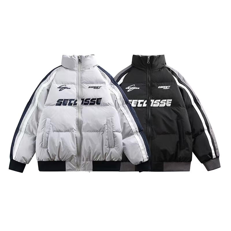 阿叔潮牌美式撞色字母印花棉服外套男冬季情侣百搭宽松面包服棉衣,男装,棉衣,淘宝优惠券,粉丝福利购,淘宝优惠卷