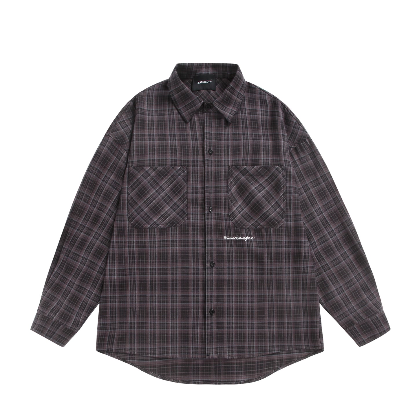 阿叔潮牌格子长袖衬衫外套