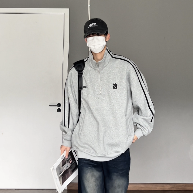 半拉链立领卫衣百搭休闲夹克外套