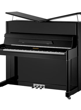 博美 M-125B2 黑色亮光 立式钢琴 配琴凳/琴披 配防潮管/湿度计