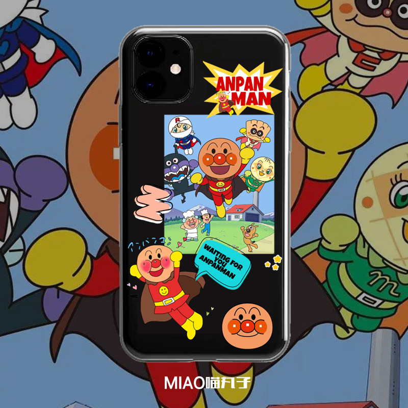 原创面包超人适用苹果11iphone12promax华为nova6小米手机壳透明