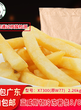 进口蓝威斯顿W77(X7300)薯条3/8冷冻粗薯条直薯条油炸小吃2.26kg