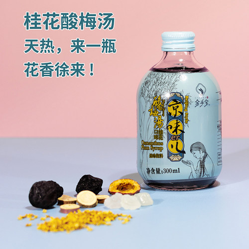 金手宝京味儿酸梅汤乌梅汁饮料酸甜好喝300ml*12瓶/箱