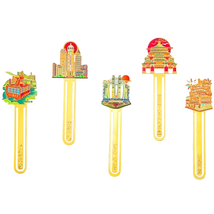 城市地标建筑金属书签礼盒重庆旅游纪念品中国复古风学生创意生日礼物高档精致书夹故宫文创礼品送老师教师节