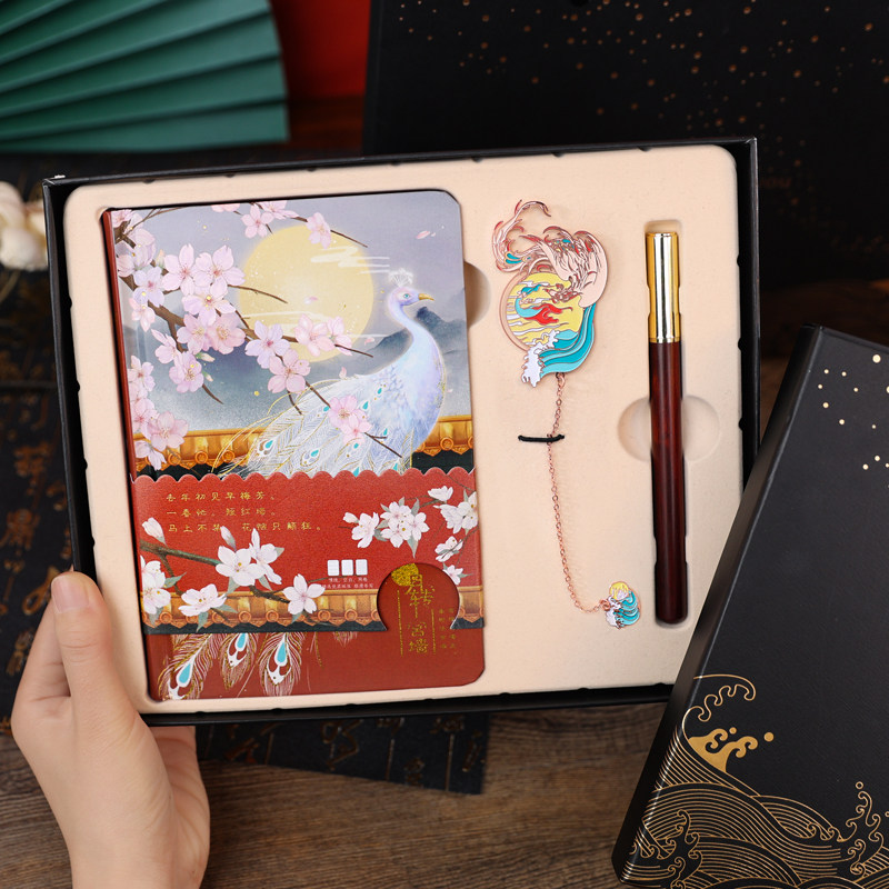 洛神赋镂空金属书签手账本礼盒故宫文创小礼品中国风文艺复古可爱网红ins精美创意礼物送老师同学实用伴手礼