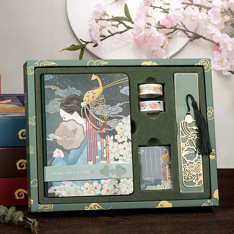 镂空黄铜金属书签礼盒套装创意中国风文艺复古典流苏精美别君赋手账本