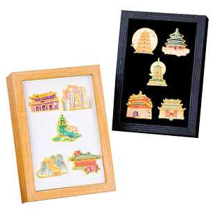 城市地标景点北京西安上海杭州文创礼品旅游纪念品中国风金属徽章胸章配饰胸针个性创意装饰挂件创意生日礼物