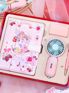 桃乐丝之梦小公主手账礼盒小清新少女心彩页笔记本子卡通可爱手帐日记文艺记事本雨伞风扇教师节礼物送女老师