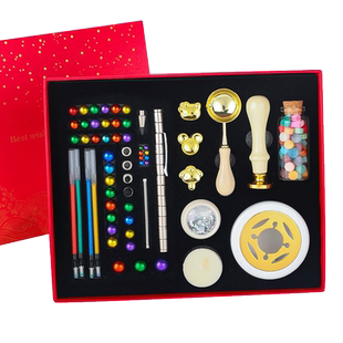 韵轩百变磁性笔礼盒套装减压解压磁力笔黑科技磁铁笔磁环磁扣中性笔火漆印章全套网红奇葩磁力悬浮笔男生学生