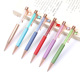 星星水晶圆珠笔0.5mm中小学生原子笔旋转彩钻签字笔小清新可爱彩色按动中油笔定制刻字LOGO创意礼物奖品批发