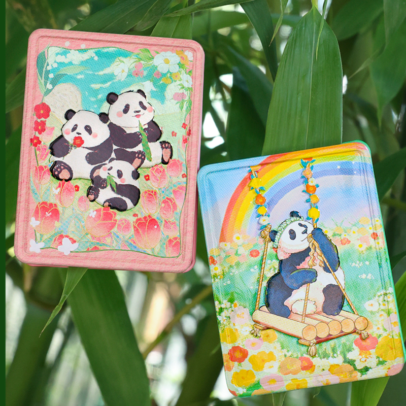 熊猫马口铁冰箱贴花花七仔萌兰立体磁贴磁性家居装饰文创小礼品四川成都基地旅行旅游纪念创意礼物毕业伴手礼