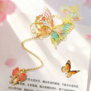 透光金属书签精致镂空蝴蝶中国风复古典阅读纪念品送同学老师精美小礼物伴手礼文创礼品博物馆同款创意自然