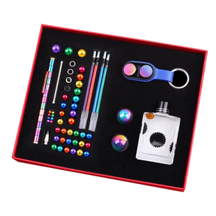 PopPuck磁流体中性笔礼盒百变磁力笔黑科技磁铁笔套装多功能电容磁环钢珠磁性笔减压神器学生用益智网红文具