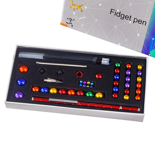 百变磁铁笔学生用磁力笔多功能磁性笔0.5中性笔办公金属水笔网红笔可爱创意黑科技益智文具减压神器生日礼物