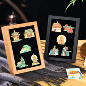 城市地标景点北京西安上海杭州文创礼品旅游纪念品中国风金属徽章胸章配饰胸针个性 创意装 饰挂件创意生日礼物