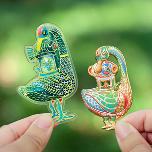 大报恩寺金属浮雕磁性贴AR流沙冰箱贴南京旅游纪念品中国风旅行伴手礼工艺品雁鱼青铜灯琉璃塔博物院文创礼品