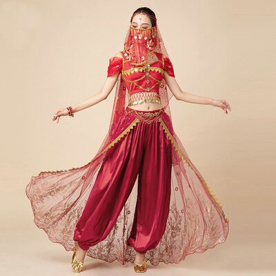 万圣节印度女西域舞姬套装表演出服阿拉丁茉莉公主肚皮舞异域风情